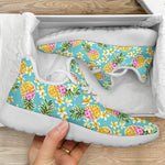 Aloha Summer Pineapple Pattern Print Mesh Knit Shoes GearFrost