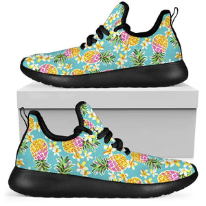 Aloha Summer Pineapple Pattern Print Mesh Knit Shoes GearFrost