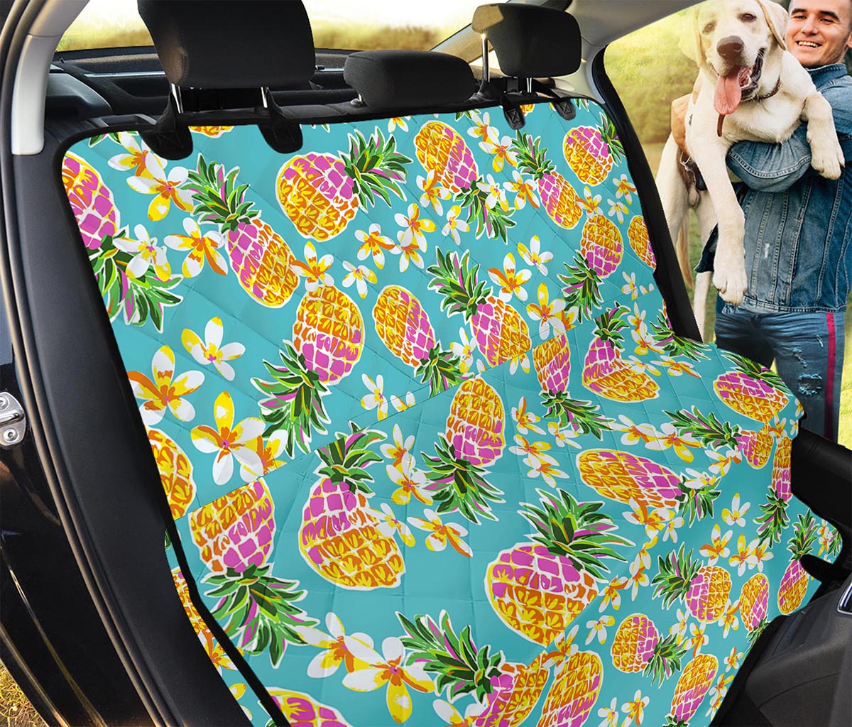 Aloha Summer Pineapple Pattern Print Pet Car Back Seat Cover