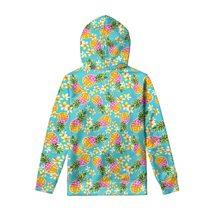 Aloha Summer Pineapple Pattern Print Pullover Hoodie
