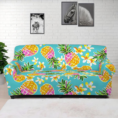 Aloha Summer Pineapple Pattern Print Sofa Cover