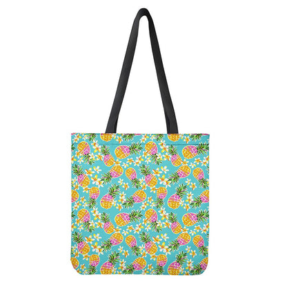 Aloha Summer Pineapple Pattern Print Tote Bag