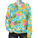 Aloha Summer Pineapple Pattern Print Women's Crewneck Sweatshirt GearFrost