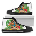 Aloha Tiki Print Black High Top Sneakers