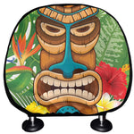 Aloha Tiki Print Car Headrest Covers