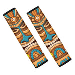 Aloha Tiki Print Car Seat Belt Covers