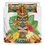 Aloha Tiki Print Duvet Cover Bedding Set