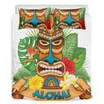 Aloha Tiki Print Duvet Cover Bedding Set