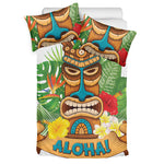 Aloha Tiki Print Duvet Cover Bedding Set