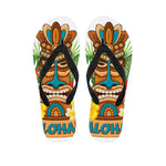 Aloha Tiki Print Flip Flops