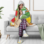 Aloha Tiki Print Hooded Blanket