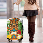 Aloha Tiki Print Luggage Cover