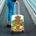 Aloha Tiki Print Luggage Cover