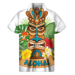 Aloha Tiki Print Men's Short Sleeve Shirt