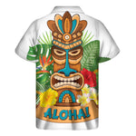 Aloha Tiki Print Men's Short Sleeve Shirt
