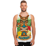 Aloha Tiki Print Men's Tank Top