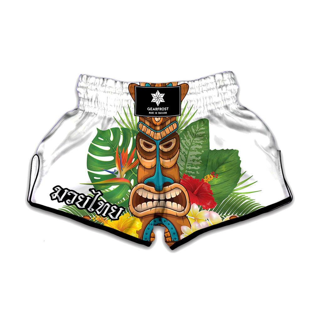 Aloha Tiki Print Muay Thai Boxing Shorts