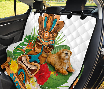 Aloha Tiki Print Pet Car Back Seat Cover