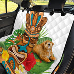 Aloha Tiki Print Pet Car Back Seat Cover