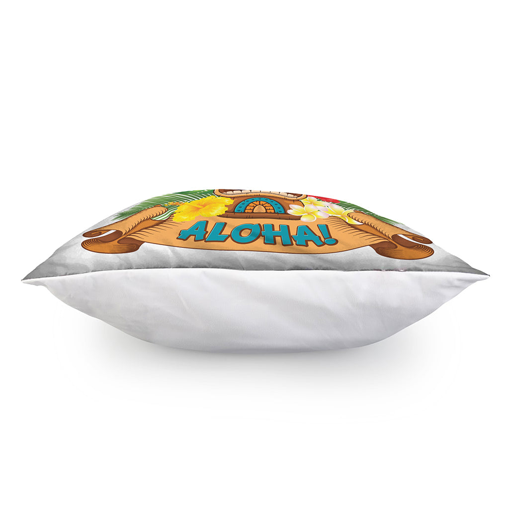 Aloha Tiki Print Pillow Cover