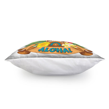 Aloha Tiki Print Pillow Cover