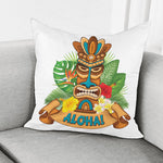 Aloha Tiki Print Pillow Cover