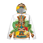 Aloha Tiki Print Pullover Hoodie