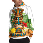 Aloha Tiki Print Pullover Hoodie