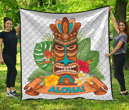Aloha Tiki Print Quilt