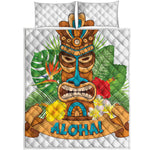 Aloha Tiki Print Quilt Bed Set