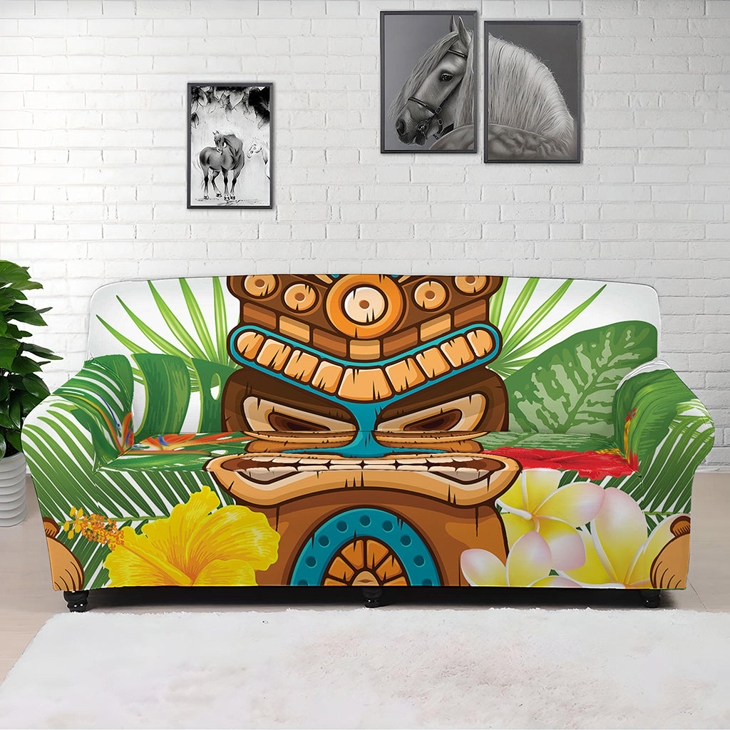 Aloha Tiki Print Sofa Cover