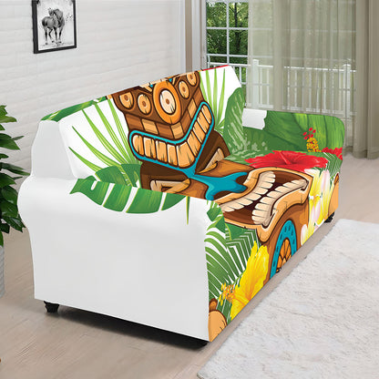 Aloha Tiki Print Sofa Cover