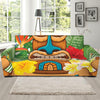 Aloha Tiki Print Sofa Slipcover