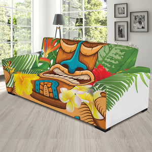 Aloha Tiki Print Sofa Slipcover