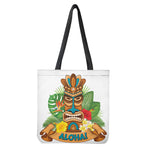 Aloha Tiki Print Tote Bag