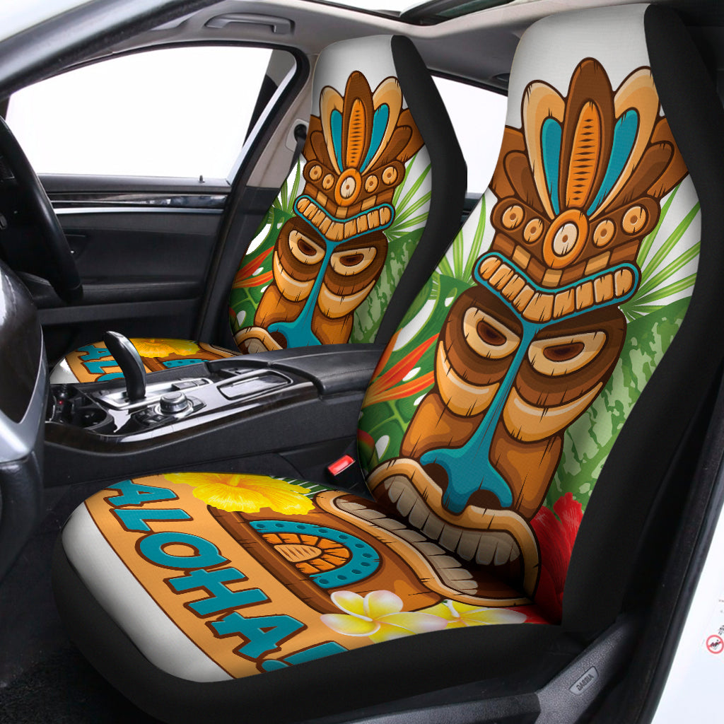 Aloha Tiki Print Universal Fit Car Seat Covers