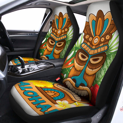 Aloha Tiki Print Universal Fit Car Seat Covers