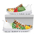 Aloha Tiki Print White Running Shoes