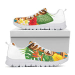 Aloha Tiki Print White Sneakers
