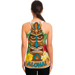 Aloha Tiki Print Women's Racerback Tank Top