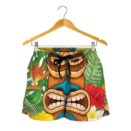 Aloha Tiki Print Women's Shorts