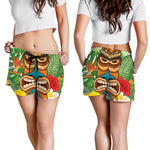 Aloha Tiki Print Women's Shorts