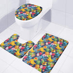 Aloha Tropical Fruits Pattern Print 3 Piece Bath Mat Set