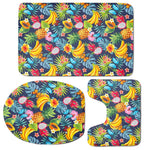Aloha Tropical Fruits Pattern Print 3 Piece Bath Mat Set