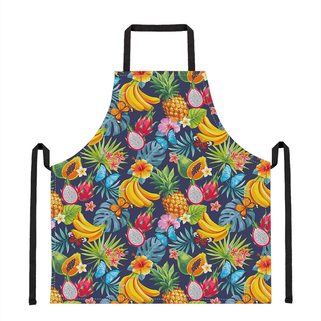 Aloha Tropical Fruits Pattern Print Apron