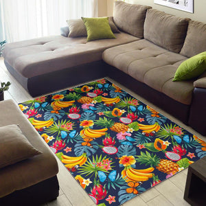 Aloha Tropical Fruits Pattern Print Area Rug GearFrost