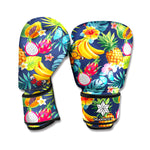 Aloha Tropical Fruits Pattern Print Boxing Gloves