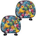 Aloha Tropical Fruits Pattern Print Car Headrest Covers