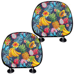 Aloha Tropical Fruits Pattern Print Car Headrest Covers