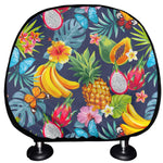 Aloha Tropical Fruits Pattern Print Car Headrest Covers